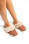 Ania Women's Buckle House Slippers Brown 36/41