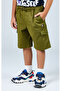 Icons Cargo Bermuda Green Kids Shorts-306768-Gs573 - 7