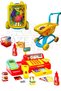 Market Trolley 5 Pieces with Fruits in the Net + 40 Pieces Cash Register Set Shopping Children Set of 2