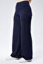 Women's Side Zip Wide Leg Palazzo Trousers - 3