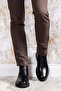 Genuine Leather Men's Boots, Winter Casual Sheepskin Boots, Zippered Boots - 7