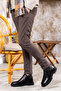 Genuine Leather Men's Boots, Winter Casual Sheepskin Boots, Zippered Boots - 5