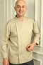 Beige Gabardine Fabric Men's Cook Jacket - 2