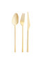 Alba 18-Piece 6-Person Shiny Gold Dinner Boxed Cutlery Set - 8