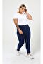 Blue Narrow Leg Classic Large Size Women's Jeans - 2