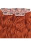 Fiber synthetic fluffy wavy half moon + 2 side snaps - copper - 3