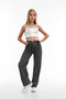 Girl's Wide Leg Elastic Waist Wide Leg Denim Jeans - 6