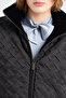 Knitted Patterned Regular Fit Stand Collar Puffer Coat Coat 6D2B73 2Ngpz 0999 - 4