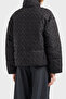 Knitted Patterned Regular Fit Stand Collar Puffer Coat Coat 6D2B73 2Ngpz 0999 - 2