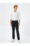 Slim Fit Classic Trousers - Pocket Detail and Buttons - 2