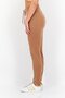 Women Drawstring Knitted Trouser, Brown - 3
