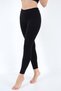 Women's Winter Black High Waist Belt Detailed Thermal Raised Leggings - 2