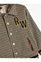 Hooded Shirt Jacket with Pocket Applique Detail Long Sleeve - 3