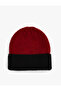 Elastic Knitted Beret with Folded Edges