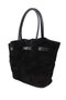 Genuine Suede Black Color Drawstring Detailed Hand and Women's Shoulder Bag - 5