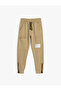 Jogger Sweatpants Waist Tie-Up Legs Zipper Detail Cotton