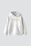 Phaseone Printed White Oversize Unisex Hooded Hoodie - 2