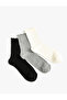 3-Piece Sock Set with Ruffles in Multi-Colors