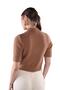 Camel Short Sleeve Turtleneck Sweater 24291 - 5