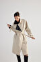 Maxi Boy Belted Cloak Trench Coat Beige - 3