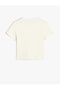 Basic T-Shirt Short Sleeve Crew Neck Ribbed Stitching Detail - 2