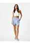 Mini Shorts Pleat Detailed Pocket Detailed Buttoned Viscose Mixed - 2