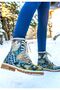 Women's Vegan Leather Multi-Colored Long Boots - Les Peintres Design