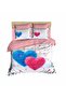Valentine's Hearts 3D Double Duvet Cover Pillow Set