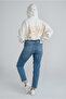 Women's Oversize Hooded Sweatshirt / Hoodie (Black - Navy - Pink - Cream) - 3