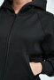 Women's Black Sucuba Zippered Hooded Jacket - 7