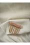 2 Pieces Pink Mini Comb Barrette, Engagement-Wedding Hair Accessory,