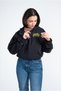 Women's Oversize Hooded Sweatshirt / Hoodie (Black - Navy - Pink - Cream) - 3