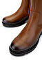 Women's Genuine Leather Tan Casual Boots - 3