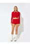 Polo Collar Ribbed Buttoned Textured Slim Fit Cardigan
