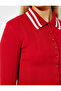 Polo Collar Ribbed Buttoned Textured Slim Fit Cardigan - 5
