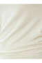 Long Sleeve Asymmetrical Neck Tie Detail Slim Fit T-Shirt - 6