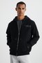 Lamar Men's Cotton Hooded Black Sweatshirt