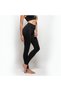 High Waist Push up Printed Flexible and Waist Dispenser Sports Fitness Pilates Yoga Black Leggings - 4