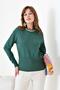 Women's Chain Detailed Sweater Emerald 20823 - 3