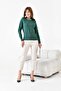 Women's Chain Detailed Sweater Emerald 20823 - 4