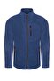 Indigo Color 3 Pockets Full Zipper Men's Fleece - Indigo - 2