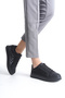 Selivena Black Unisex Women's Daily Lace-Up Sneaker Sports Walking Shoes - 3