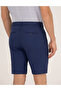 Indigo Slim Fit Linen Blend Bermuda Shorts with Elastic Waist 50264863-Vr028 - 7