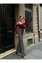Women's Asymmetrical Front Gathered Long Sleeve Strapless Neckline Crop Blouse - 3