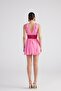 Mini Chiffon Fiona Dress with Removable Corset and Gloves Pink - 4