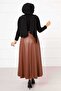 Mevlana Leather Skirt Tan - 4