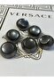 Black Large Size Bottom-Footed 6-Piece Coat Button Set - 2