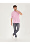 Pink Linen Blend Regular Fit Long Sleeve Shirt 50265119-Vr041 - 4
