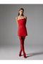 Strapless Mini Dress with Bow Detail - 6