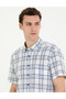 Navy Blue Regular Fit Short Sleeve Shirt 50265120-VR033 - 2